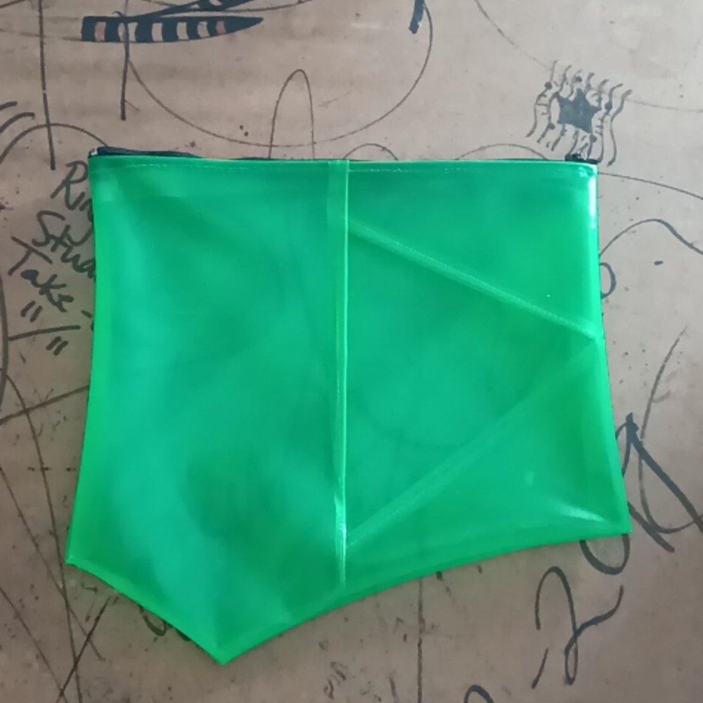 Neon green clutch